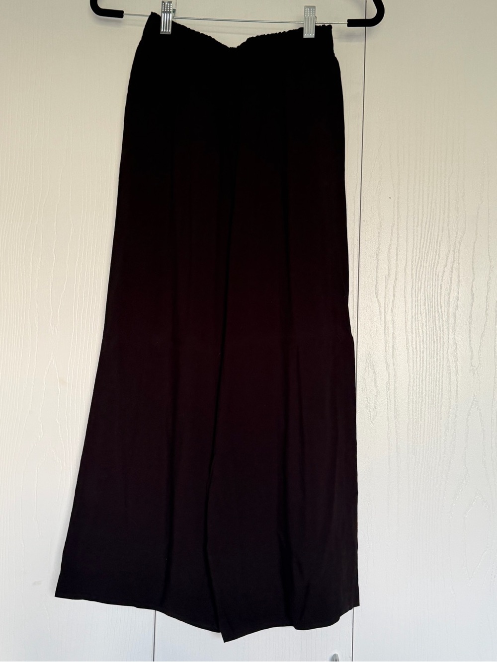 Women's Wide Leg Black Jumpsuit Pants - Elastic Waist